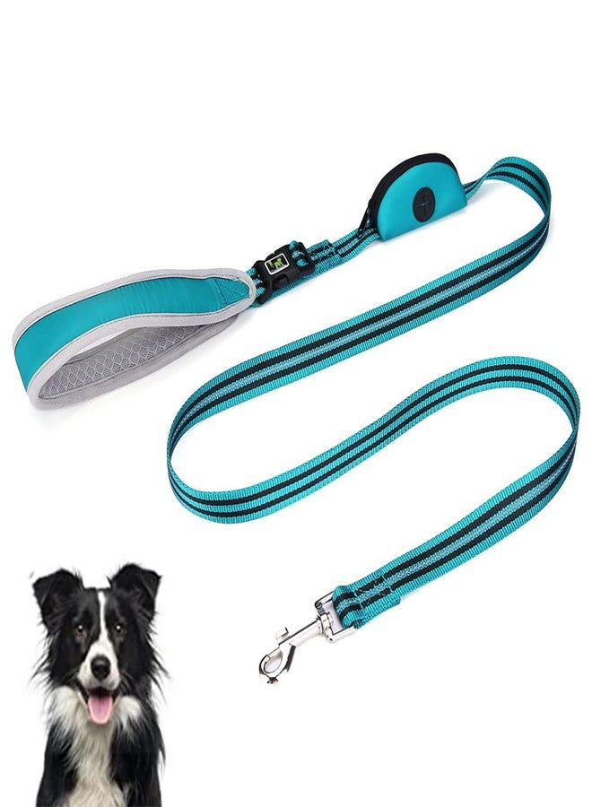 Qpets حزام كلاب Qpets® بطول 1.5 متر للكلاب الصغيرة، مزود بسحاب لتنظيم أكياس فضلات الكلاب، وحبل نايلون، ومقود للكلاب مع مقبض يد مبطن مريح وإبزيم سريع الفتح لسهولة المشي. - Image 1